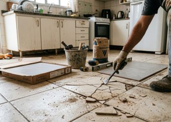 Vale a pena substituir piso quebrado da cozinha ou compensa mais reparar trincas que acumulam sujeira