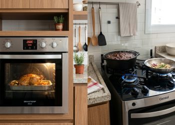 Quanto gasta usar forno elétrico todos os dias ou preparar refeições no fogão a gás no mesmo período