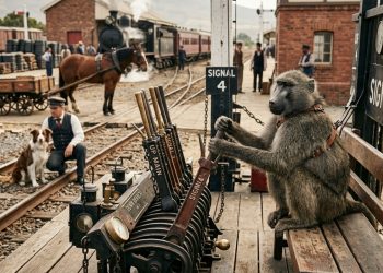 Este babuíno operou uma ferrovia durante 9 anos e nunca cometeu erros