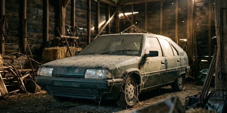 Em Lincolnshire, na Inglaterra, uma família abriu um celeiro em 2026 e encontrou um Citroën BX intocado por 38 anos, com poeira, ferrugem e uma história que vai muito além de um simples achado de garagem