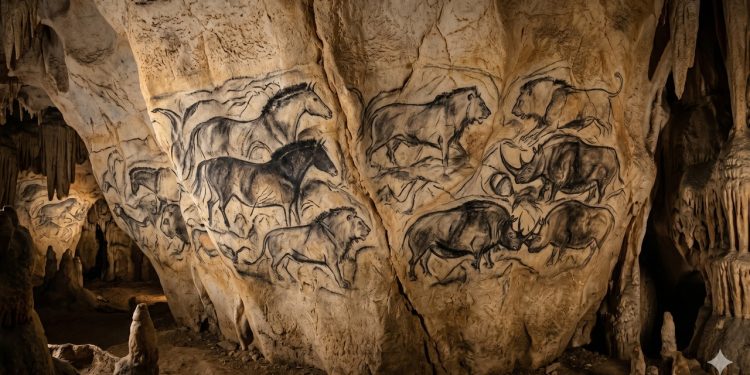 Pinturas de animais em Chauvet mostram movimento, relevo e presença visual ainda impressionantes.