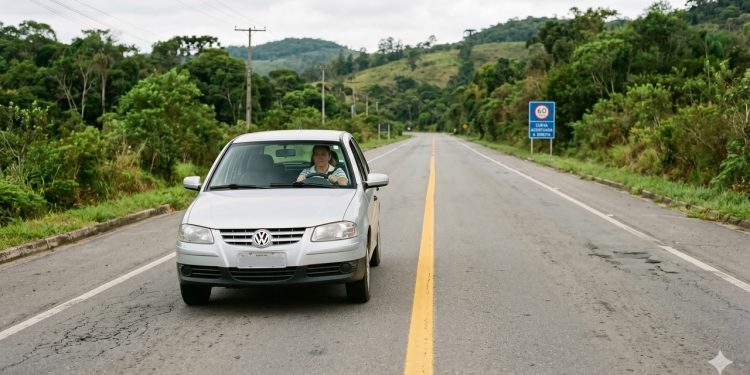 Linha amarela contínua indica proibição de ultrapassagem em trecho de maior risco.