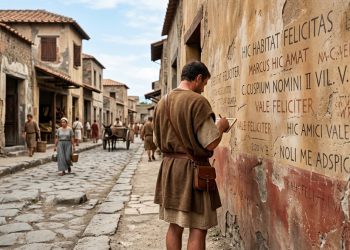 Grafites em uma parede de Pompeia revelam o lado mais cotidiano e humano da cidade romana.