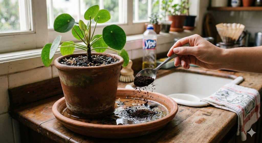 Uso da borra de café para evitar larvas de mosquito em recipientes