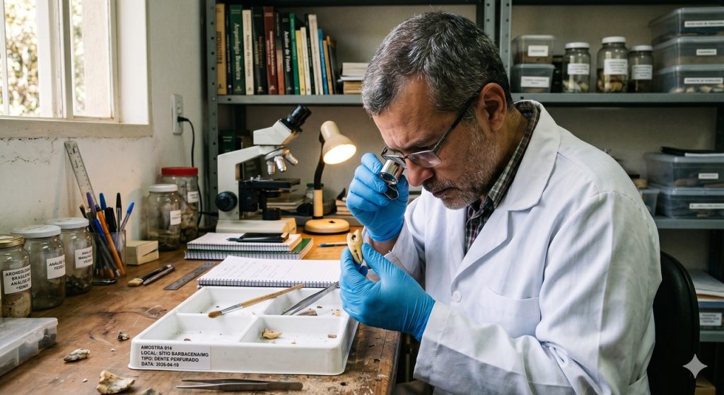 Análise do dente perfurado mostrou que a peça foi usada como pingente por humanos pré-históricos.