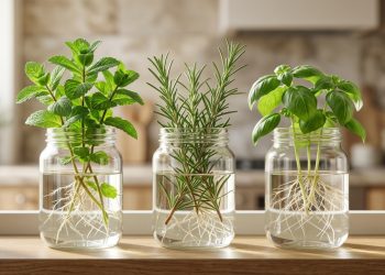 As 3 plantas aromáticas mais fáceis de cultivar na água para ter ervas frescas sempre à mão