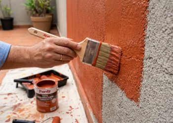 Essa tinta emborrachada caseira é a solução ideal para áreas externas que levam chuva e no sol