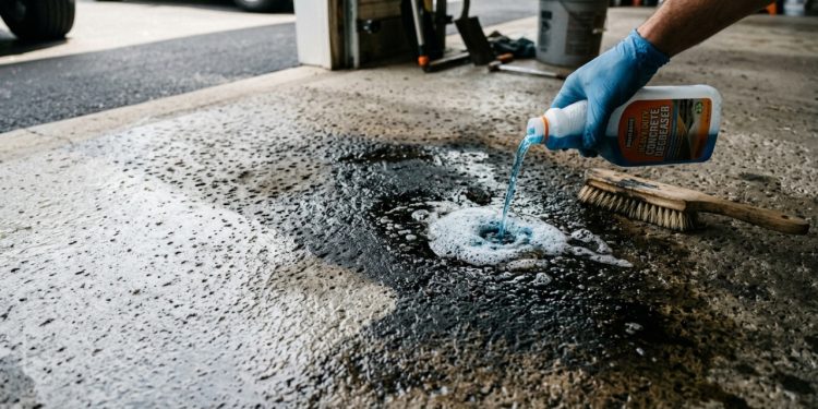 Bicarbonato de sódio não é a solução: o produto de limpeza que pode remover manchas de óleo da sua garagem