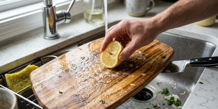 Passar esse ingrediente na tábua de corte após cortar alimentos elimina cheiro forte e reduz bactérias na hora