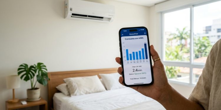 Quanto aumenta na conta de energia usar o ar-condicionado durante 8h em dias quentes