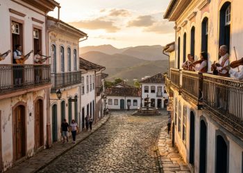 A cidade mineira que já foi a maior mina de diamantes do mundo no século 18 e hoje toca música nas sacadas dos casarões
