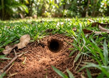 Sinais no quintal ajudam a identificar buraco de cobra e mostram como agir com segurança