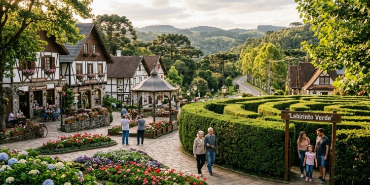 Essa cidade da Serra Gaúcha tem mais de 800 mil visitantes por ano e fica a 35 km de Gramado, com custo bem menor