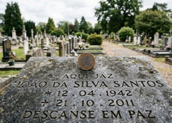 O que significa uma moeda deixada em cima da lápide de um túmulo no cemitério?