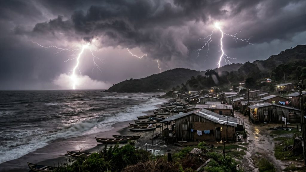 Esse lugar recebe 28 raios por minuto e um céu em chamas por 160 dias consecutivos