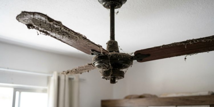 A maneira mais simples e segura de limpar o ventilador de teto sem desmontar as pás