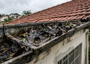 A maneira mais simples e segura de limpar calhas entupidas sem subir no telhado