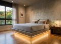 Essa ideia de cama flutuante de alvenaria deixa o quarto sofisticado gastando bem menos do que você imagina