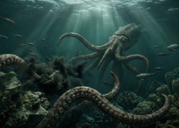 Antes da era dos dinossauros, existiu um polvo de dez tentáculos que era colossal