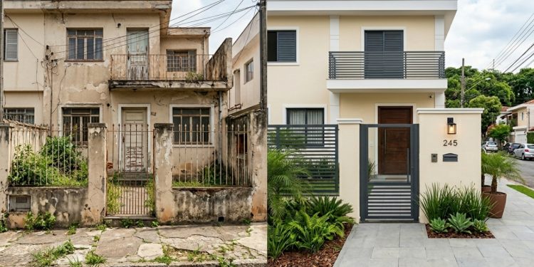 Não aguentava mais ver a fachada da casa assim e fiz uma mega transformação gastando pouco