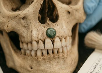 A “Joia dentária" de jade verde foi encontrada em uma criança maia de 7 anos