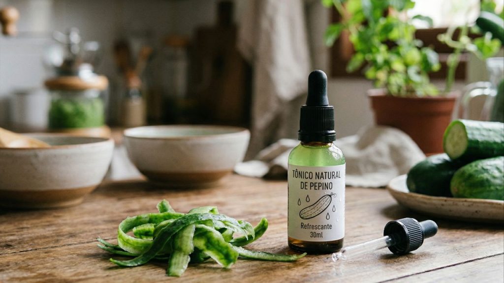 Faça um tônico natural com cascas de pepino e conquiste uma pele hidratada e sem olheiras!
