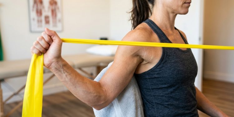 5 movimentos para fortalecer o manguito rotador que você pode fazer com uma faixa elástica