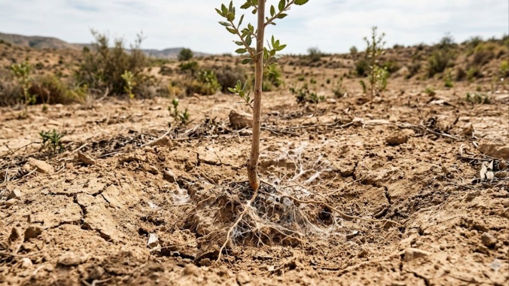 Pesquisas da Universidade da Colúmbia Britânica confirmam que as raízes das árvores compartilham nutrientes através de redes subterrâneas de fungos, que podem ter garantido a sobrevivência de florestas inteiras durante secas no passado