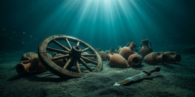 No fundo do lago de Neuchâtel, na Suíça, uma carga de navio romano permaneceu submersa por cerca de 2.000 anos sem que ninguém soubesse da sua existência