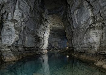 Com 686 quilômetros de túneis mapeados, esta caverna guarda fósseis de tubarões pré-históricos que podem reescrever a origem da Pangeia