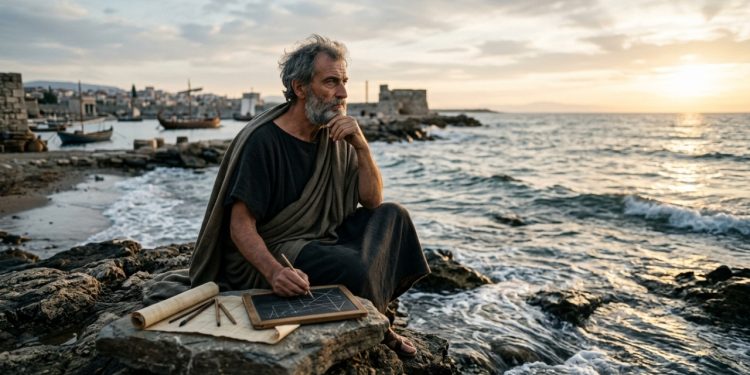 Tales de Mileto, filósofo grego: "Para alcançar a felicidade, o homem deve cuidar da saúde, da compreensão e do conhecimento.”
