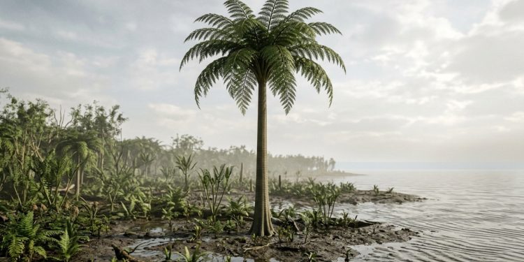 Essa árvore se chama Wattieza, viveu no período Devoniano há cerca de 385 milhões de anos e só teve sua aparência completa revelada em 2007