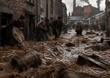 A grande inundação de cerveja em Londres afogou oito pessoas em álcool em 1814
