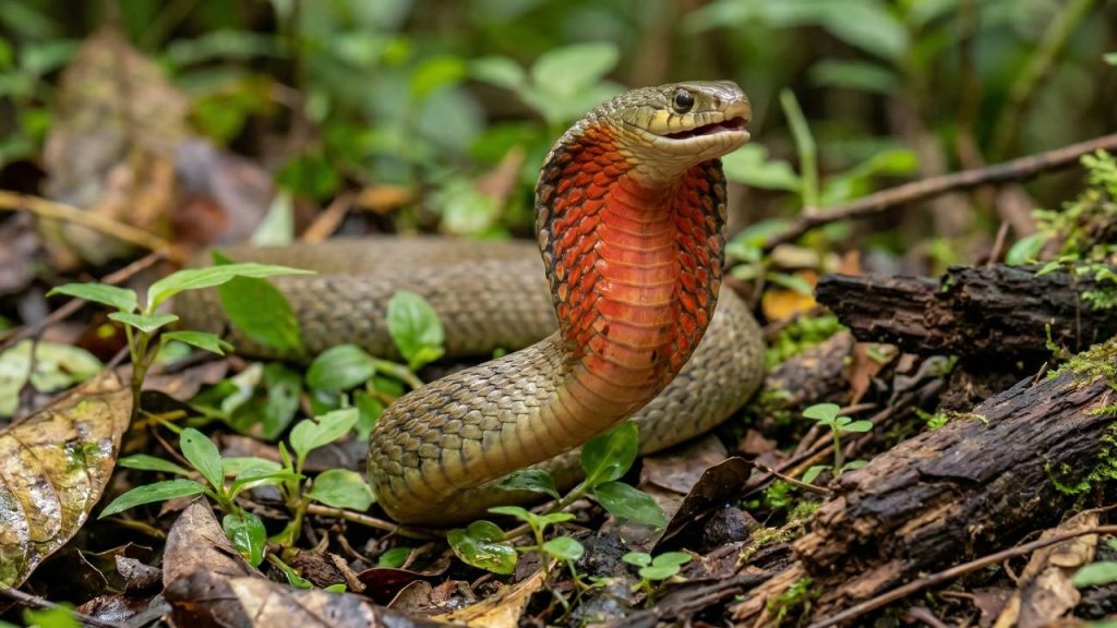 O protocolo de defesa dessa espécie de cobra asiática que se torna venenosa ao comer sapos