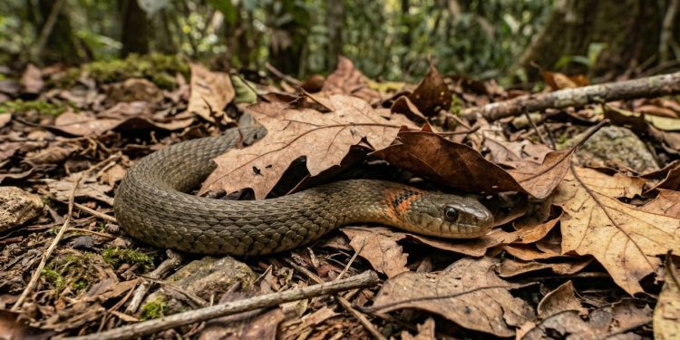 O protocolo de defesa dessa espécie de cobra asiática que se torna venenosa ao comer sapos