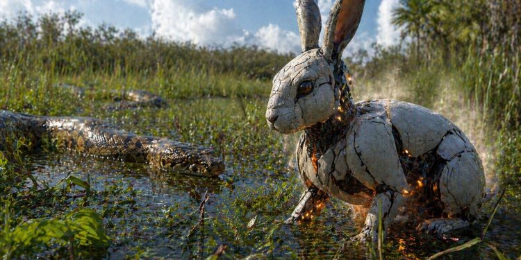 A Flórida está implantando coelhos robóticos com inteligência artificial em parques nacionais. A intenção é detectar e conter a expansão de pítons invasoras que estão devastando a fauna desses lugares