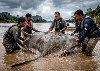 A raia-gigante de 300 kg e quase 4 metros que quebrou o recorde mundial de maior peixe de rio do mundo