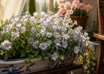 A planta que tem flores que lembram porcelana e criam um tapete de cor no jardim