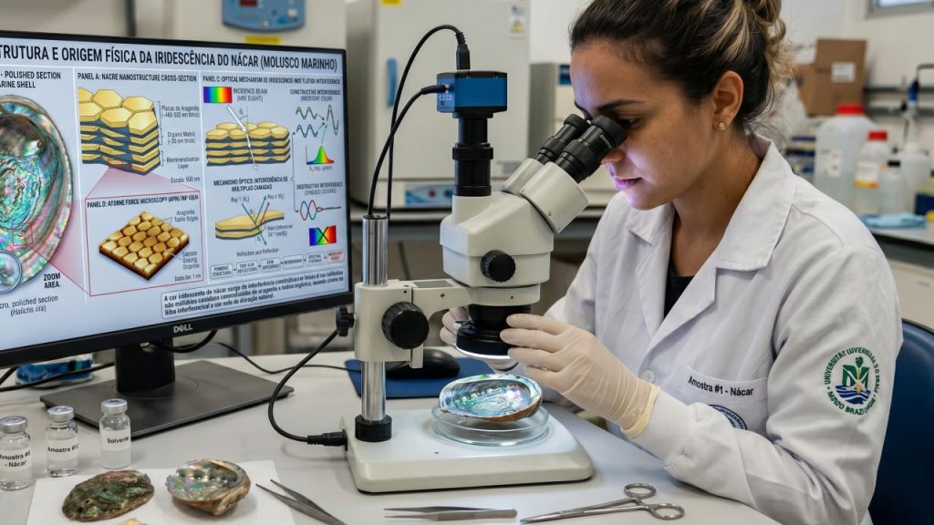 Pesquisas mostram que alguns moluscos marinhos criam cores vibrantes com nanocristais