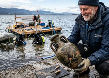 Mergulhadores encontram mais de 1.000 artefatos romanos no fundo de um lago na Suíça