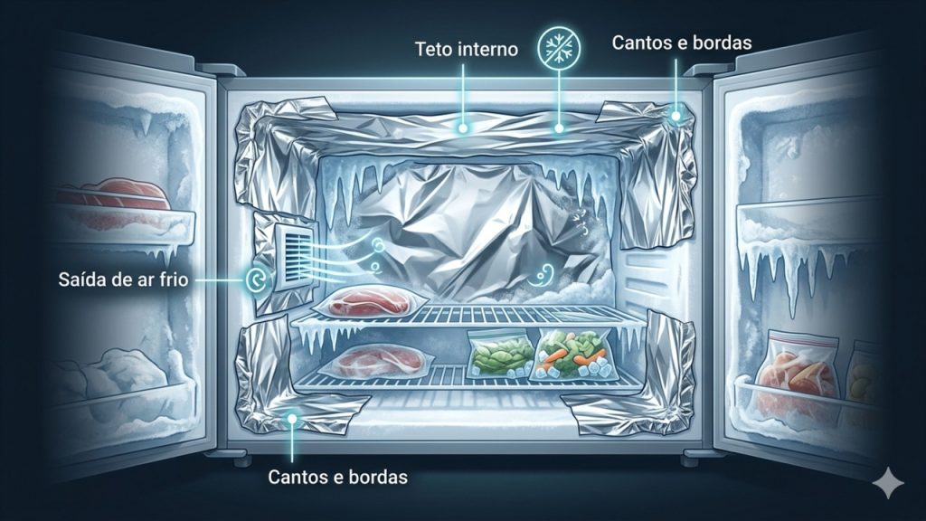 gelo no freezer 