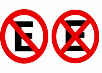 Você sabe o que significa a placa com um “X” vermelho sobre o E? Muitos motoristas confundem e acabam sendo multados