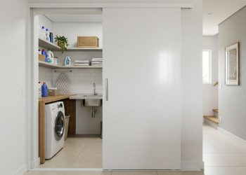 Porta de correr feita de PVC super prática e barata de fazer