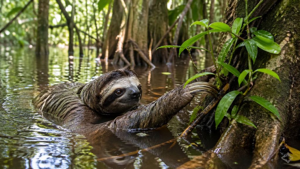 Preguiças podem nadar 3x mais rápido do que podem andar na terra e prender a respiração por incríveis 40 minutos debaixo d'água