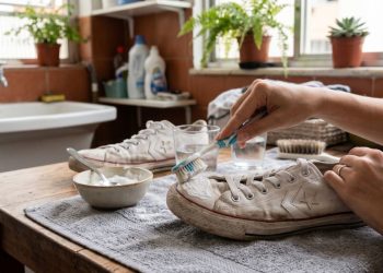 Basta misturar 2 ingredientes para devolver ao tênis branco uma aparência mais limpa sem esforço