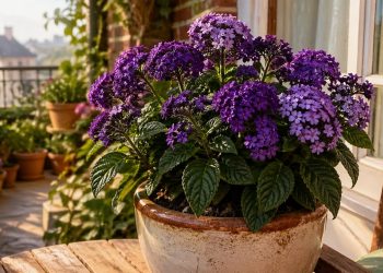 Essa planta tem um aroma de baunilha, cor intensa e floresce por meses embelezando jardins