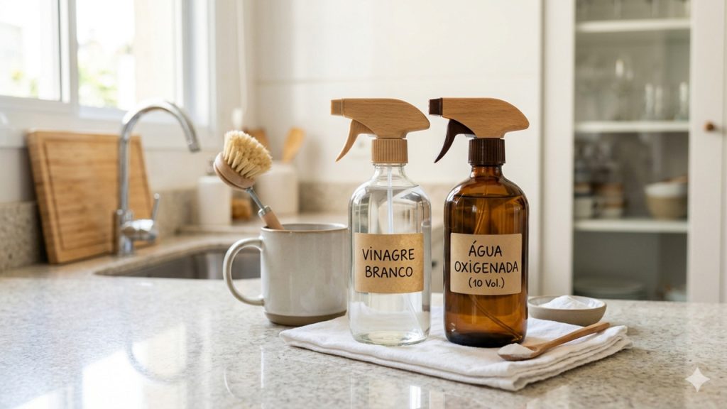vinagre com água oxigenada 