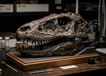 Um antigo parente dos crocodilos modernos passou quase 80 anos sem ser reconhecido em um museu