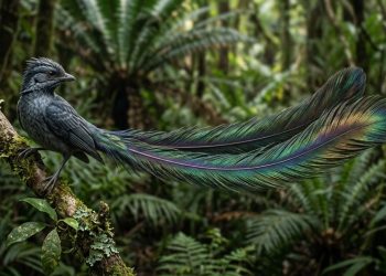 O “dragão emplumado” tinha uma cauda tão exagerada que intriga os paleontólogos