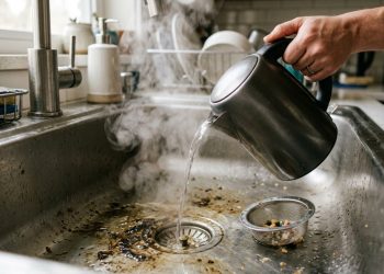 Jogar água quente na pia da cozinha: por que especialistas recomendam e para que serve